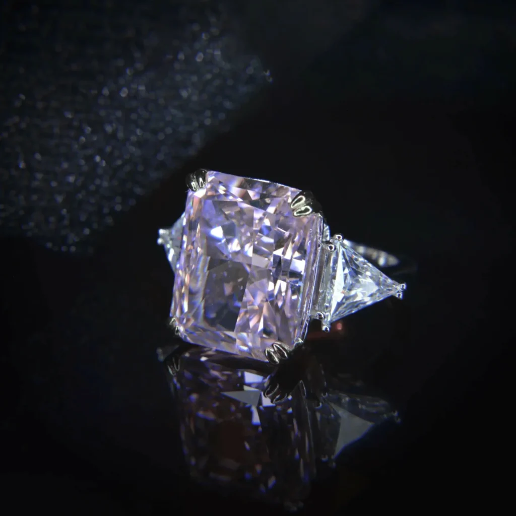 Classic Radiant-cut Pink Diamond Ring - Image 3