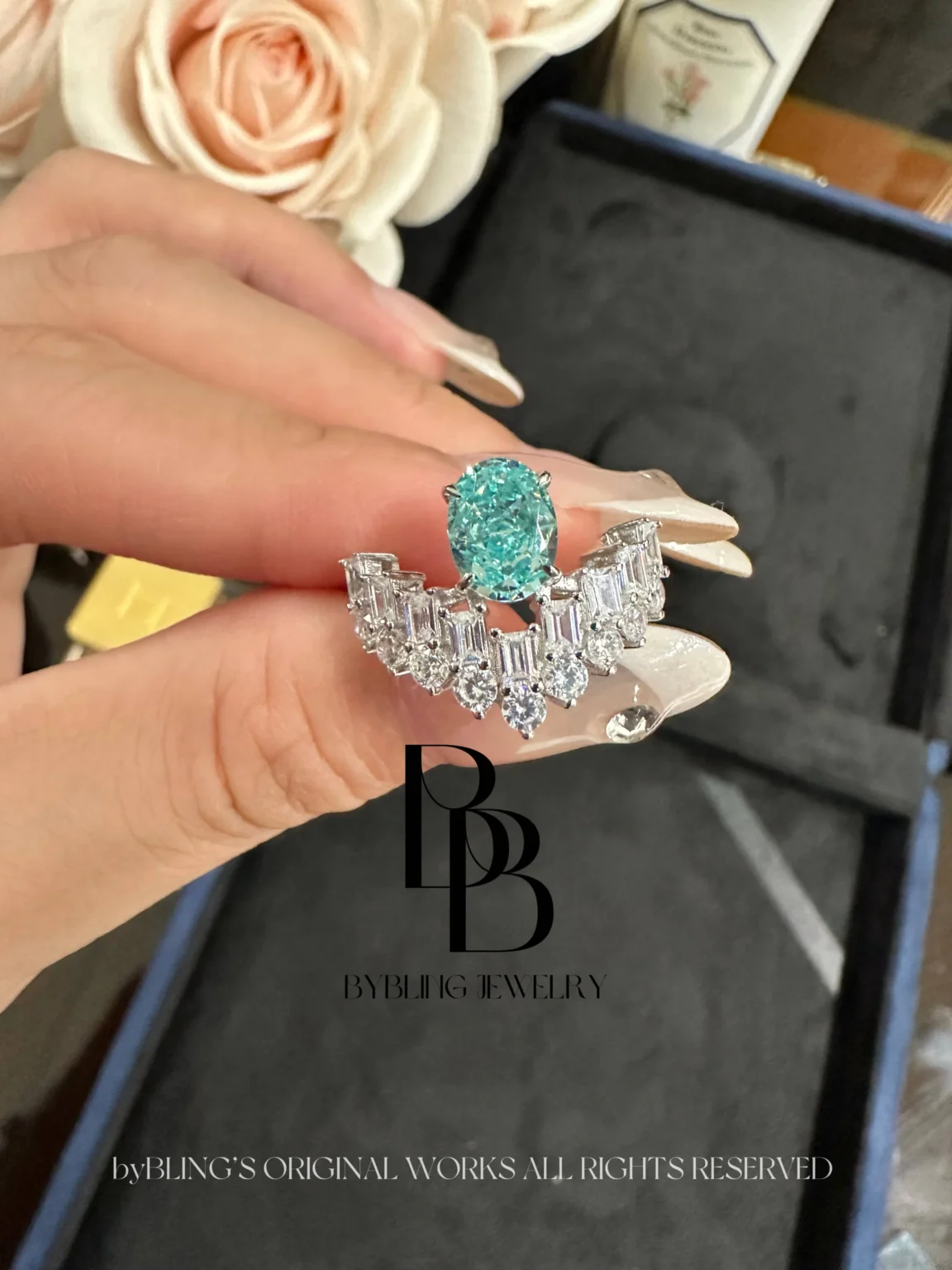 The Crown Paraiba and Diamond Ring - Image 3