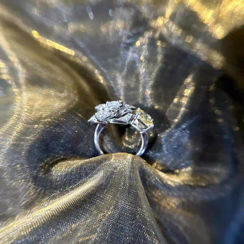 Camellia Yellow Diamond Ring - Image 5