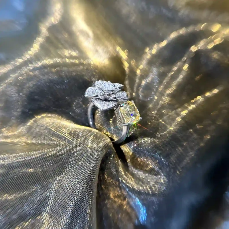 Camellia Yellow Diamond Ring - Image 4