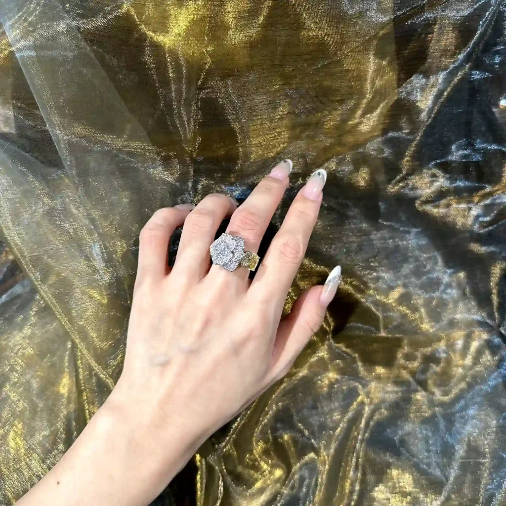 Camellia Yellow Diamond Ring