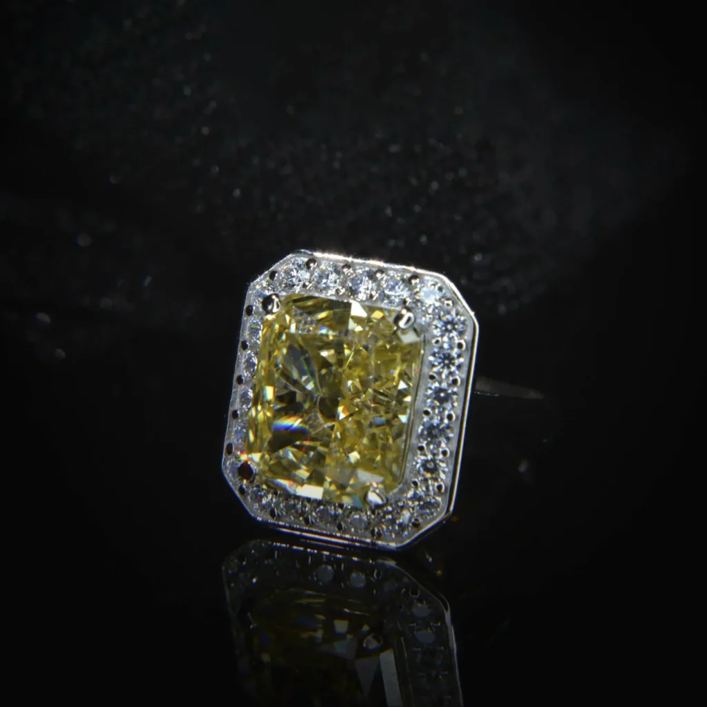The Radiant-Cut Yellow Diamond and Diamond Ring - Image 3