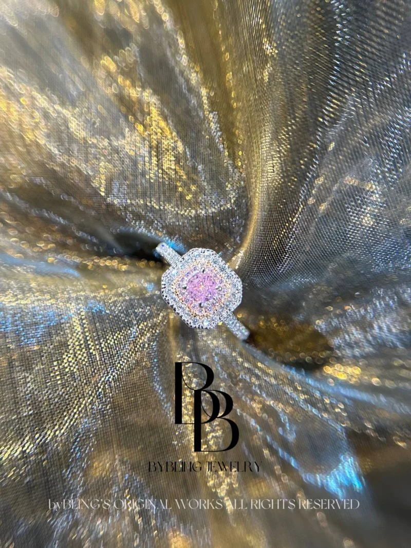 The Radiant-Cut Pink Diamond and Diamond Ring