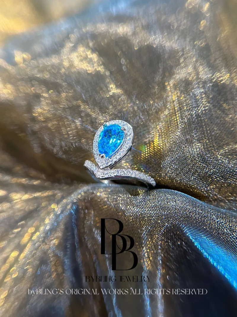 The Crown Aquamarine and Diamond Ring