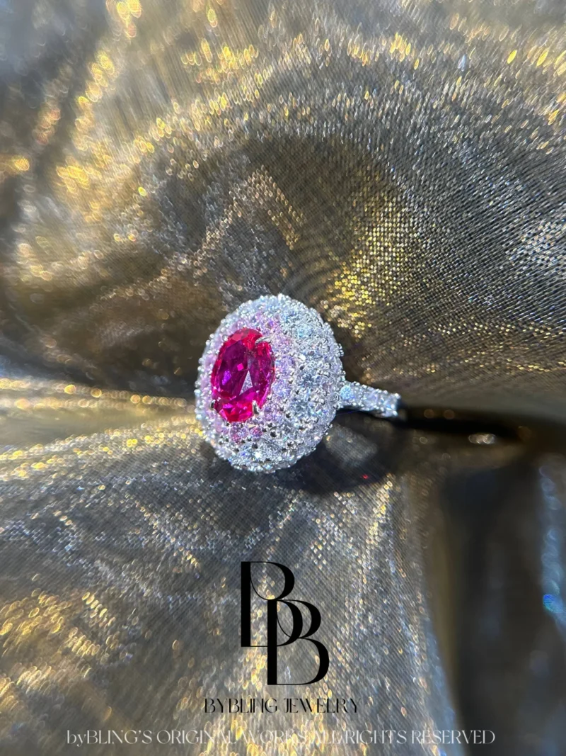 The rubellite and diamond ring