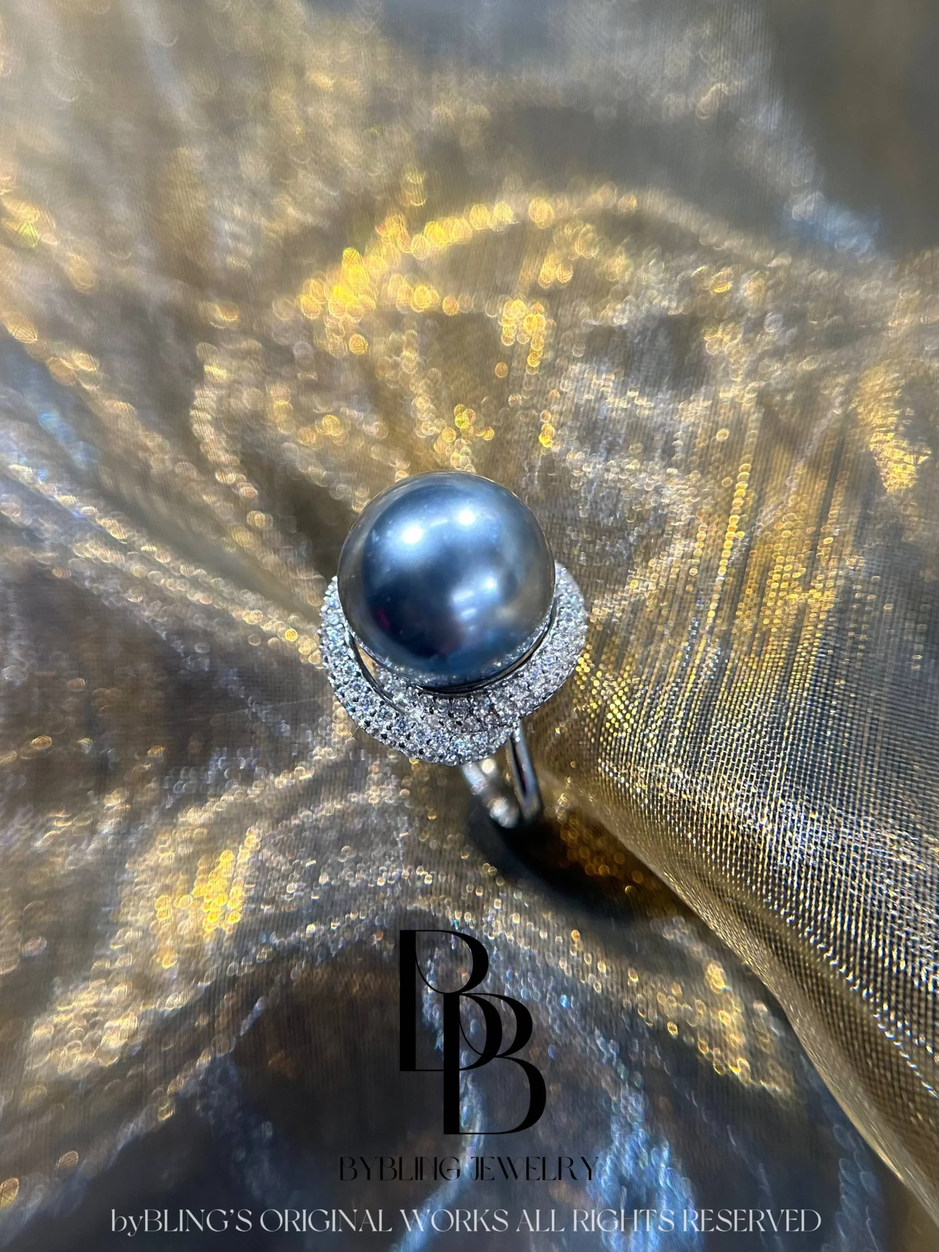 The Tahitian Pearl and Diamond Ring