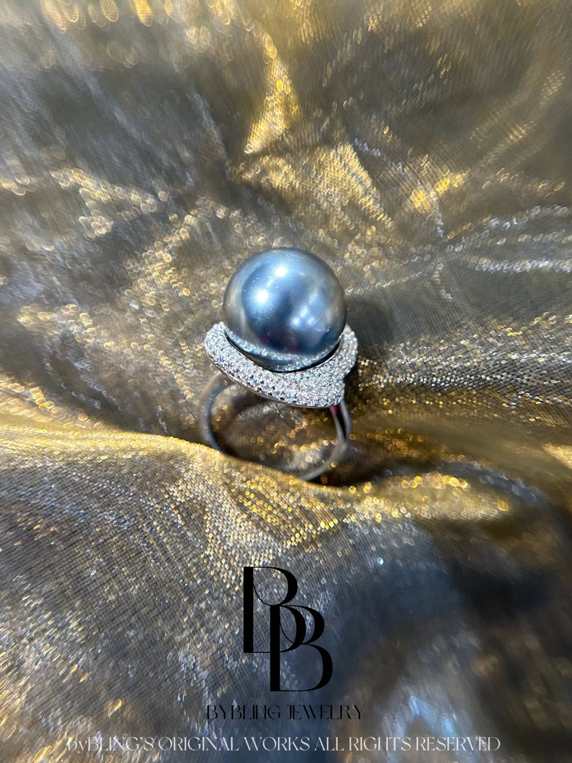 The Tahitian Pearl and Diamond Ring