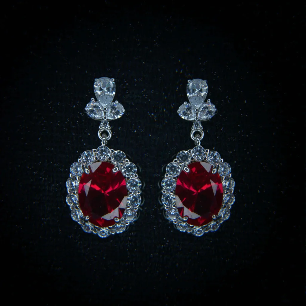 oval-shaped-ruby-diamond-earrings