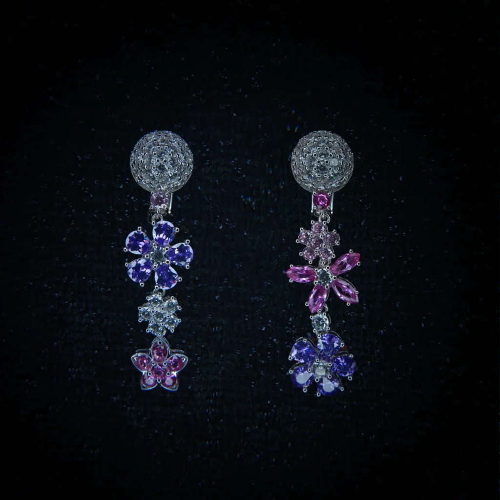multi-color-zirconia-floral-earrings