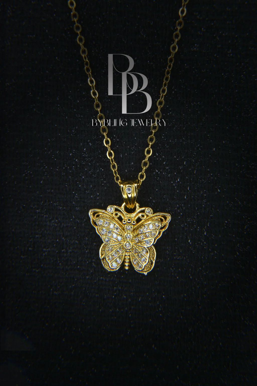 The Butterfly Gold-Plating and Diamond Pendant - Image 6