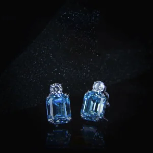 radiant-cut-aquamarine-diamond-earrings