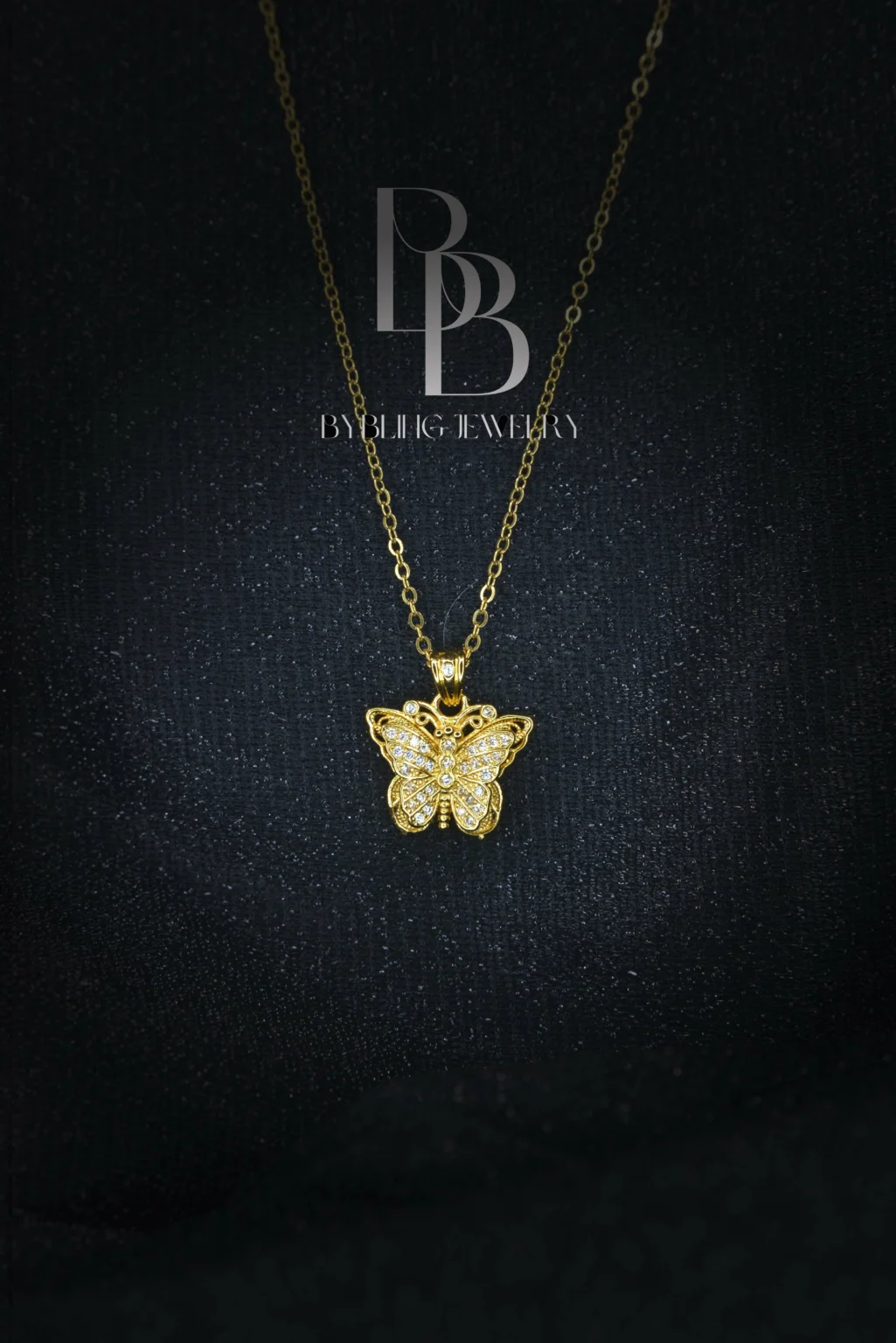The Butterfly Gold-Plating and Diamond Pendant - Image 3
