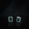 emerald-diamond-silver-stud-earrings