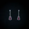 The Hulu Pink Ruby and Diamond Earrings