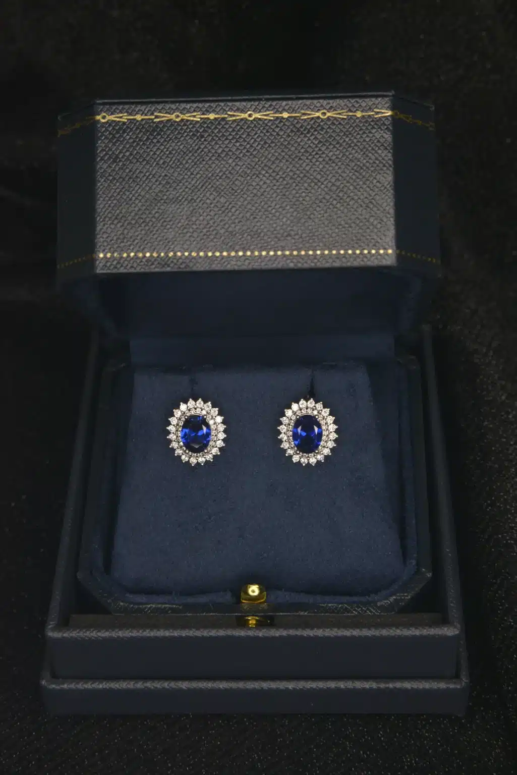 The Classic Oval Sapphire and Diamonds Earrings - Image 6