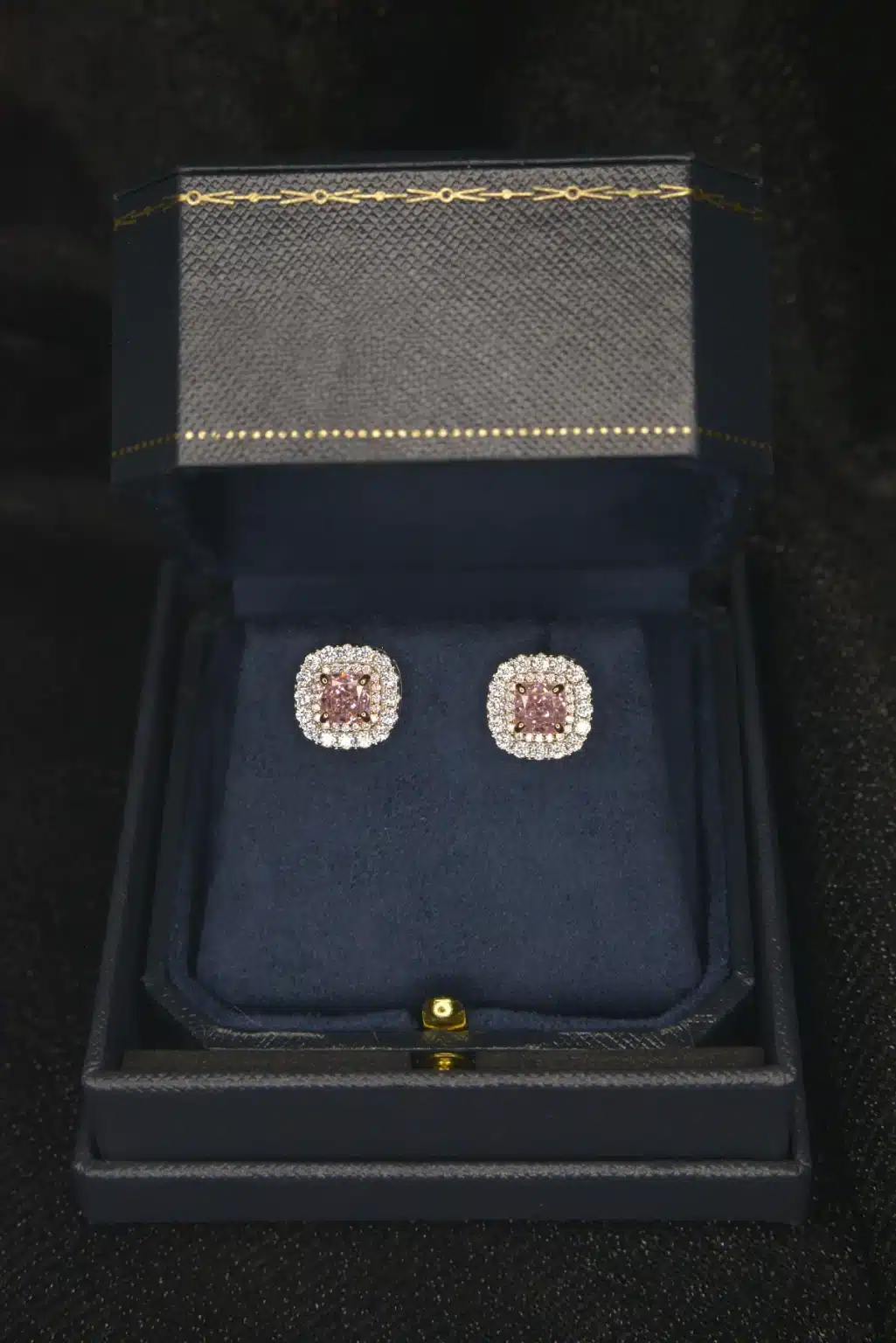Radiant-Cut Pink Diamond Earrings - Image 6