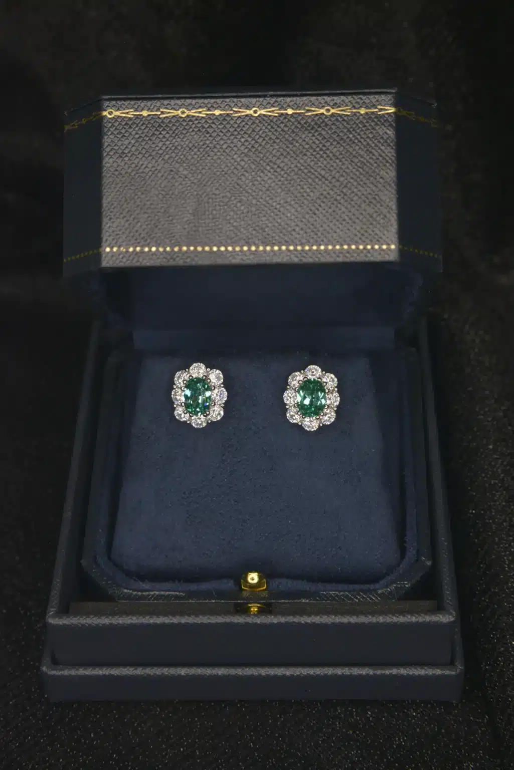 Oval-Shaped Paraiba and Diamond Earrings - Image 6