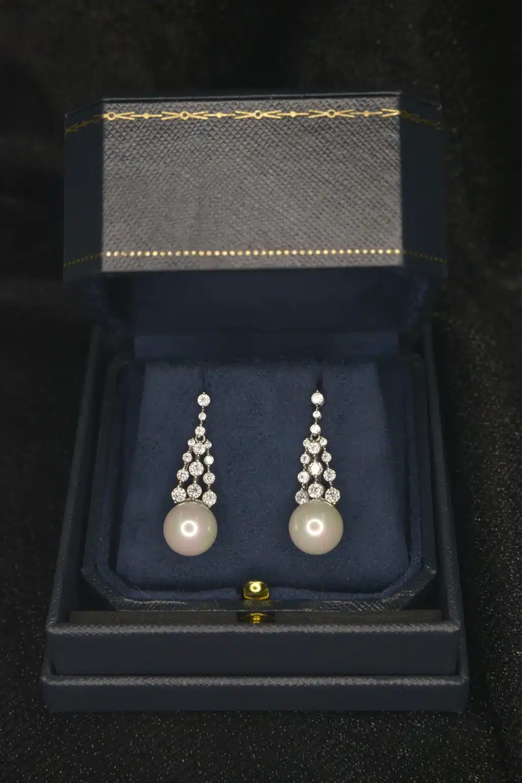 Graceful Pearl & Dazzling Diamond Long S925 Silver Drop Earrings - Image 6