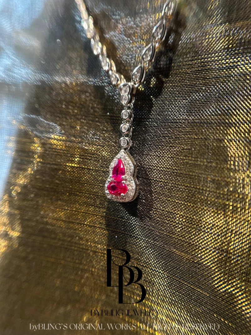 hulu pink ruby necklace