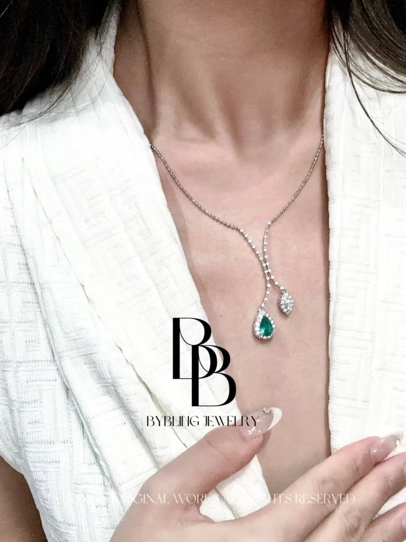 Mermaid-Inspired Paraiba Zirconia Pendant