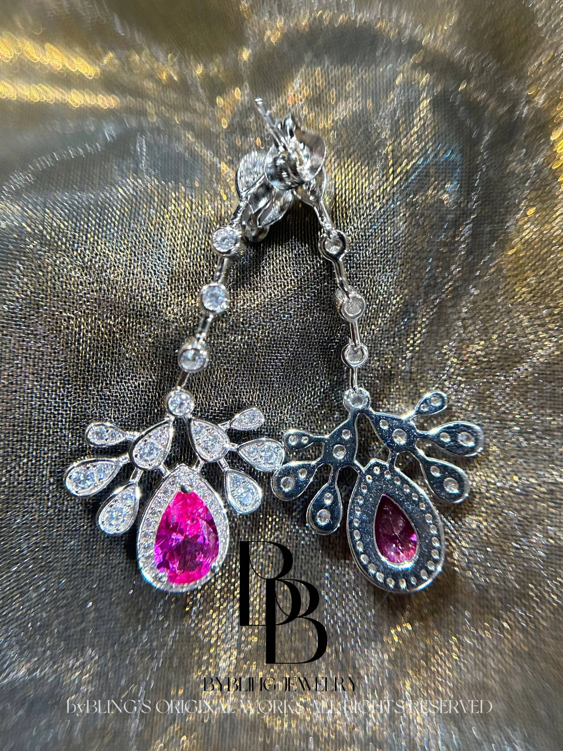 Crown Ruby & Dazzling Diamond Earrings