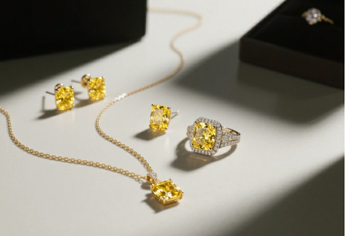 Yellow Cubic Zirconia Jewelry