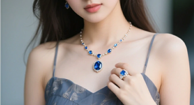 blue cubic zirconia jewelry